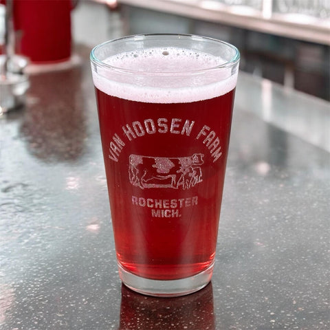 Van Hoosen Farm Etched Pint Glass