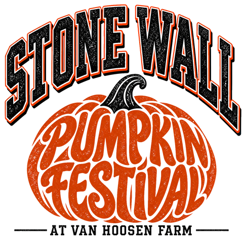 Stone Wall Pumpkin Festival at Van Hoosen Farm sticker design