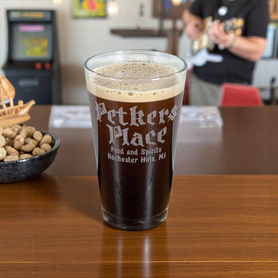 Petker's Place Etched Pint Glass