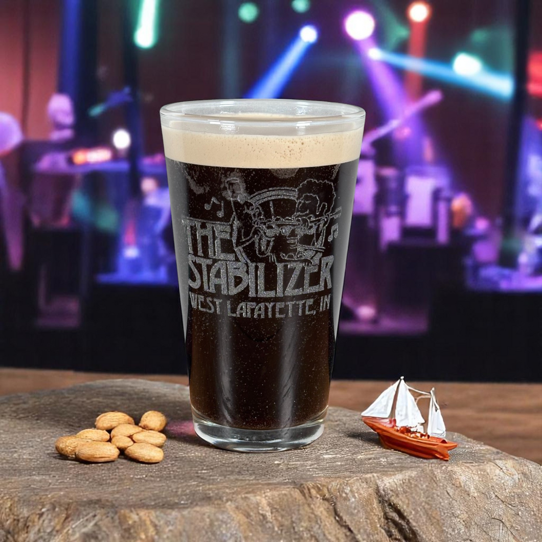 The Stabilizer Band Etched Pint Glass