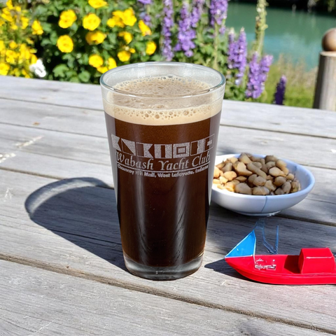 Wabash Yacht Club Etched Pint Glass